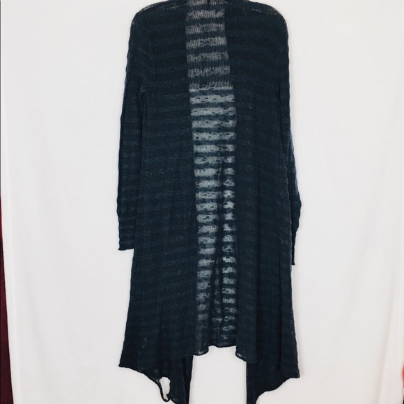 Free People Blue Knit Semi Sheer Long Cardigan S - Picture 5 of 8
